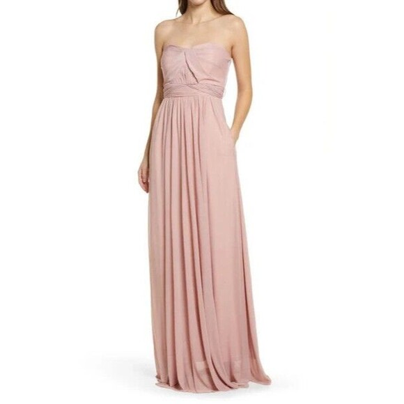 NWT Birdy Grey Dress CHICKY CONVERTIBLE DRESS Formal Pale Blush XL Formal - Picture 3 of 11